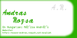 andras mozsa business card